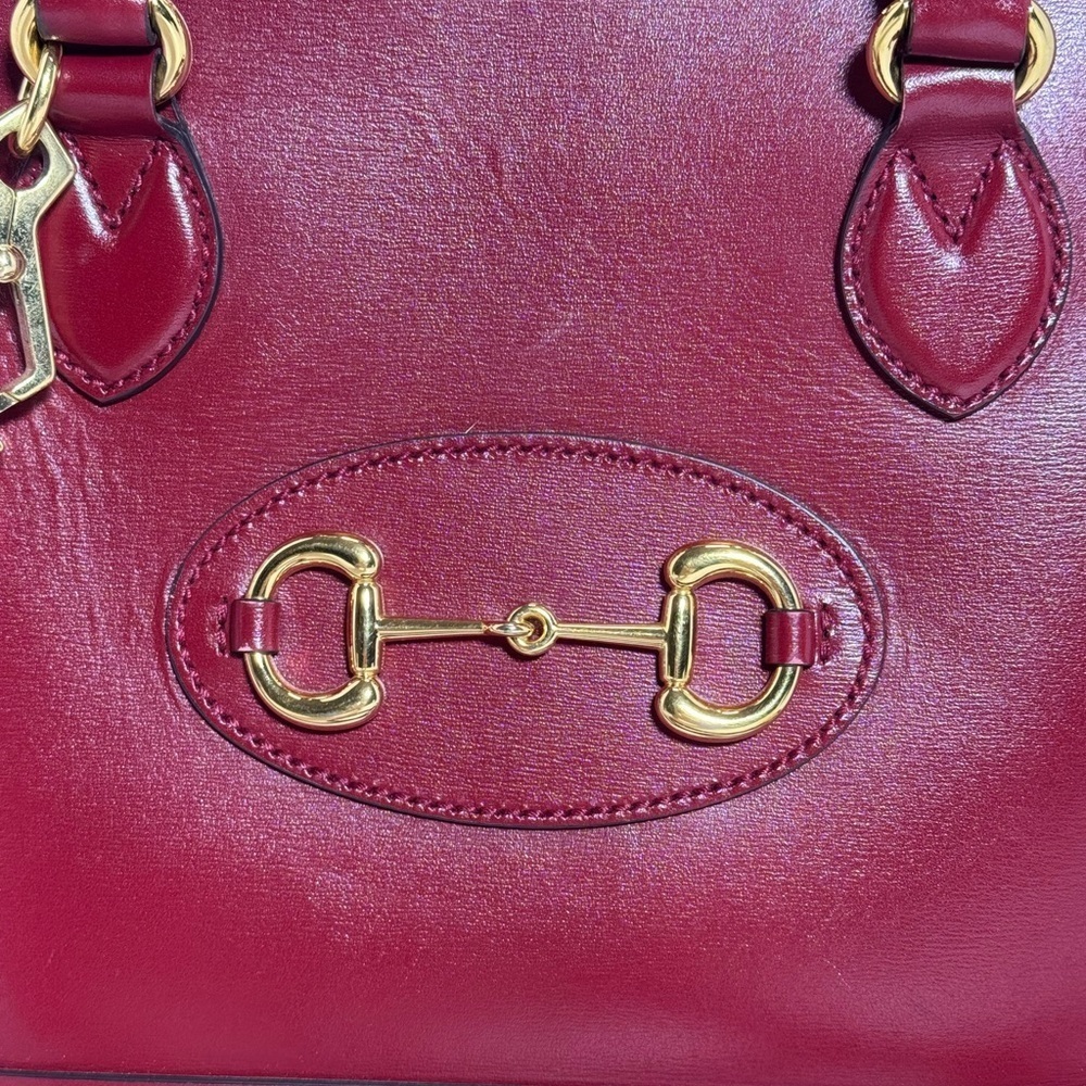 AUTHENTIC Red Leather Gucci Handbag - Picture 2 of 15